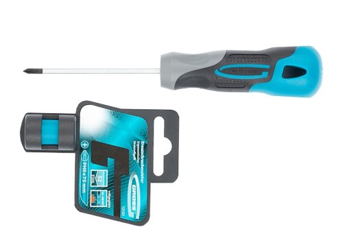 Отвертка Gross PZ2x100 , сталь S2, трехкомпонентная рукоятка  картинка